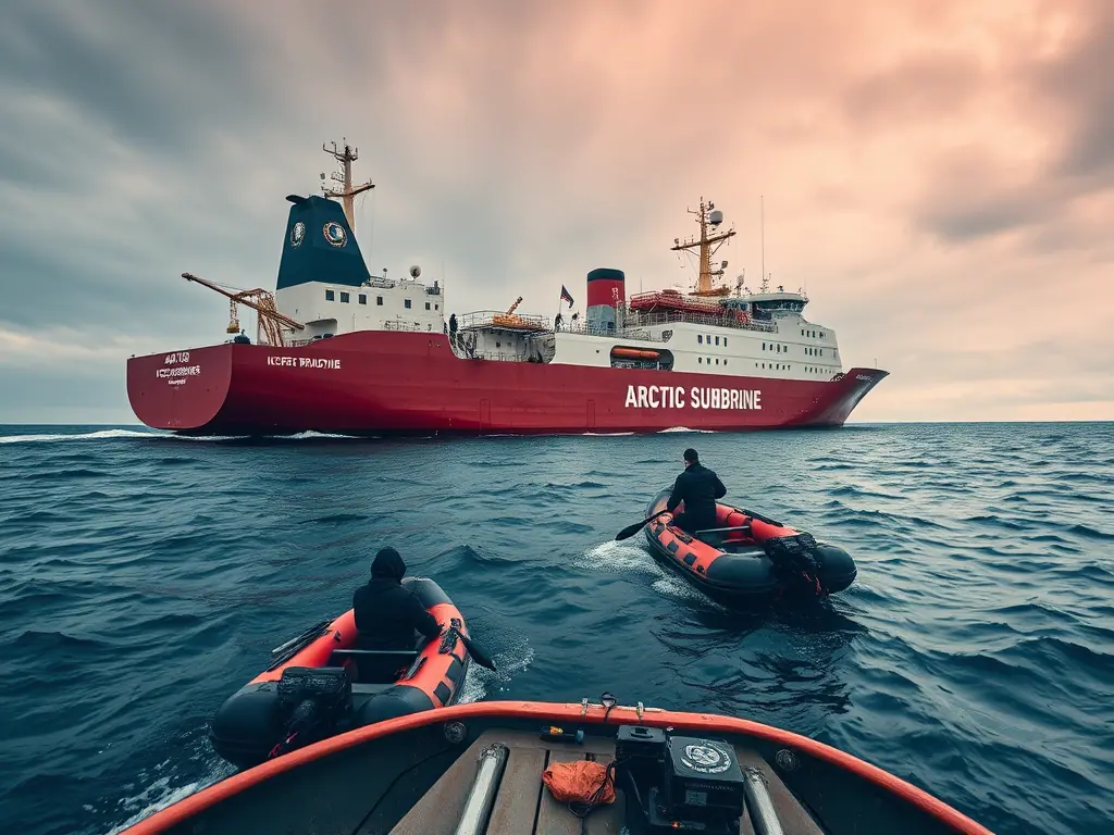 Корабът Arctic Sunrise протестира край Бургас срещу добива на газ в Черно море
