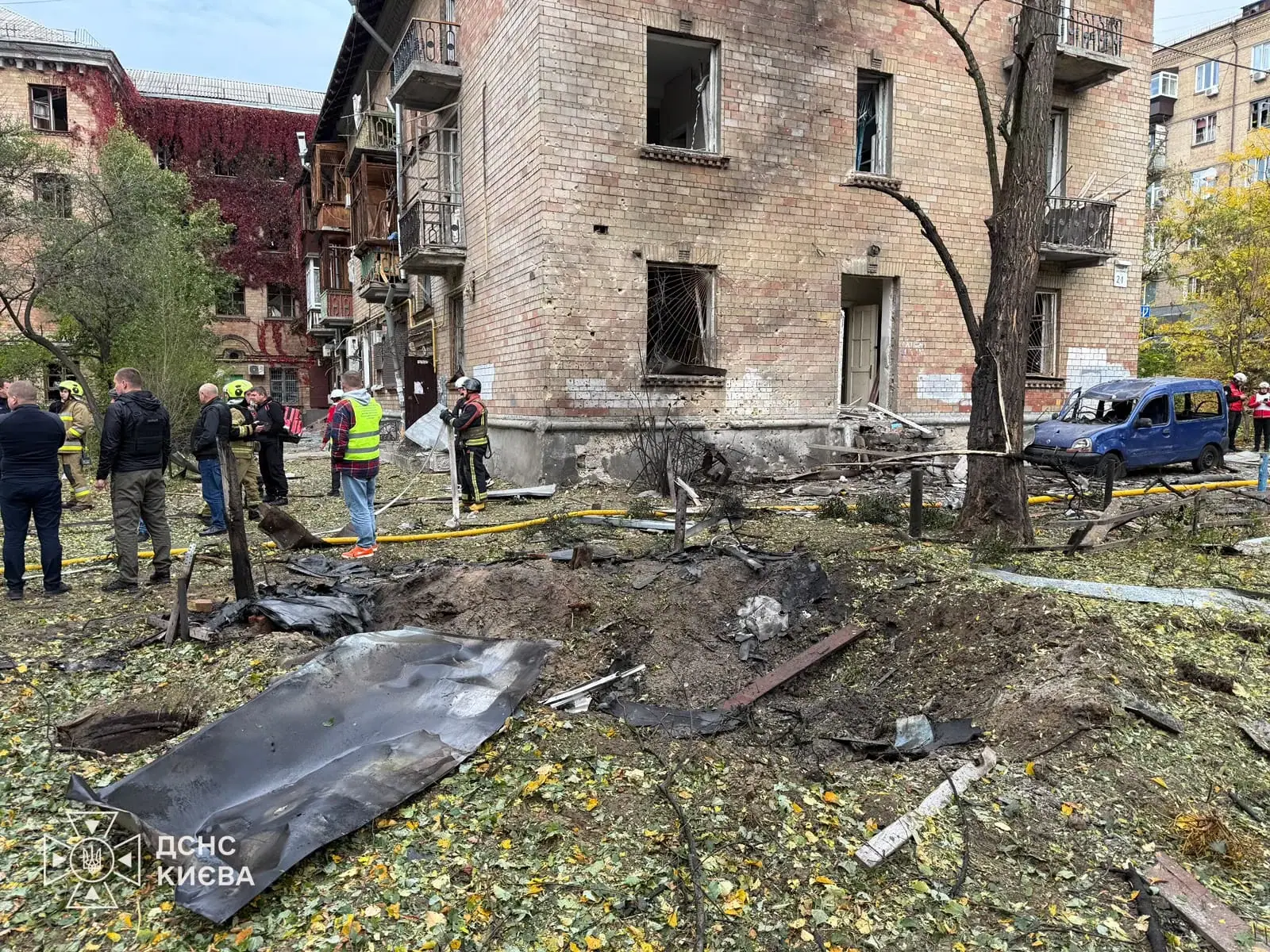 Kyiv — aftermath of the Russian strike