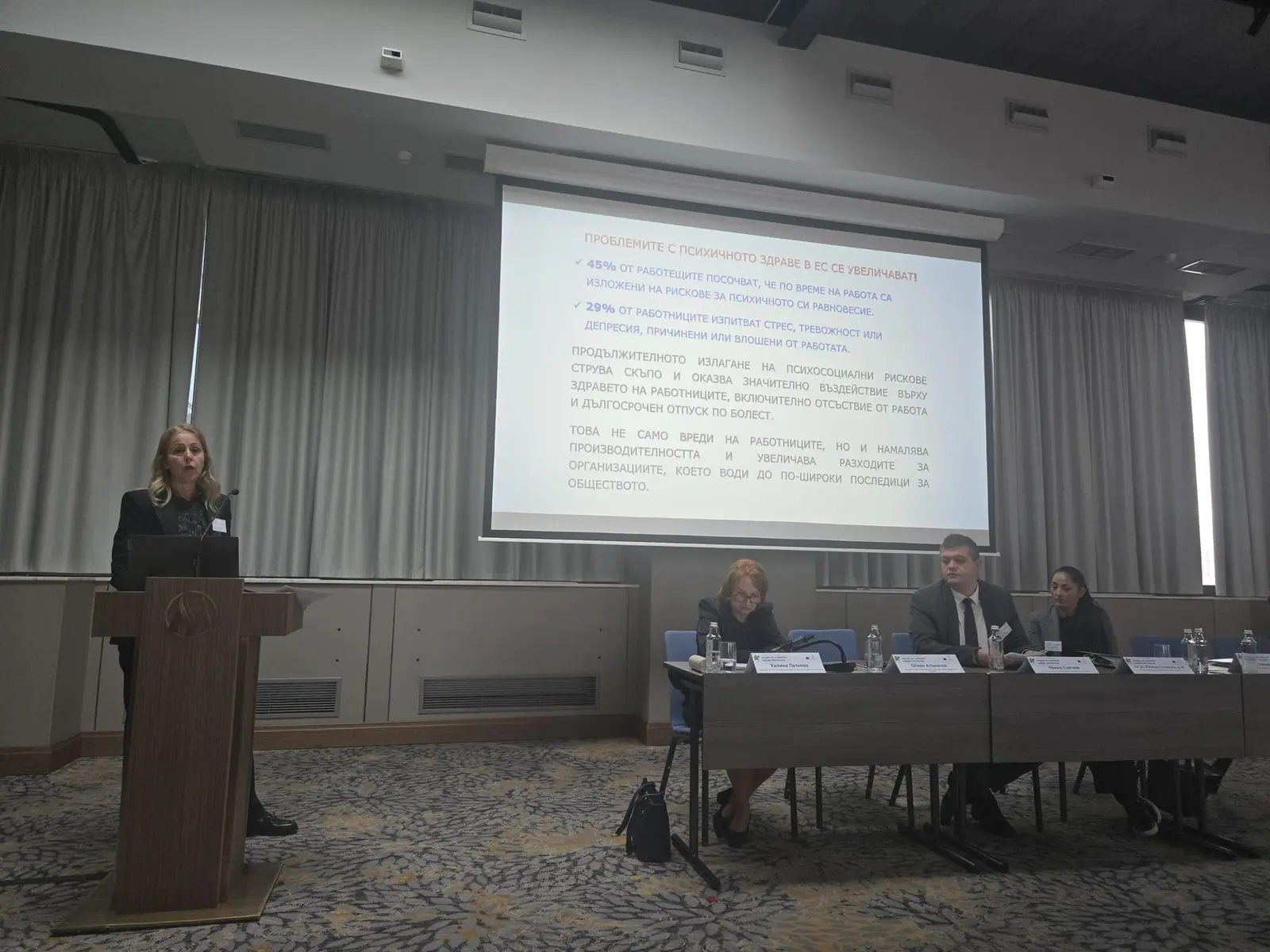 Ефремова: Над 12 млрд. работни дни годишно се губят заради лоши условия на труд