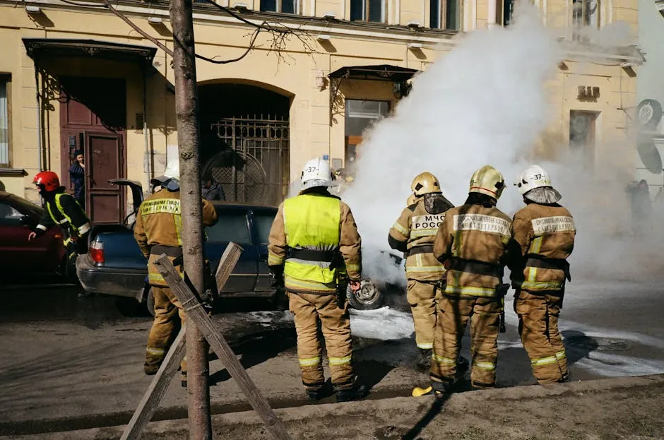 Спешни екипи демонстрират координирани действия при симулирано тежко пътно произшествие